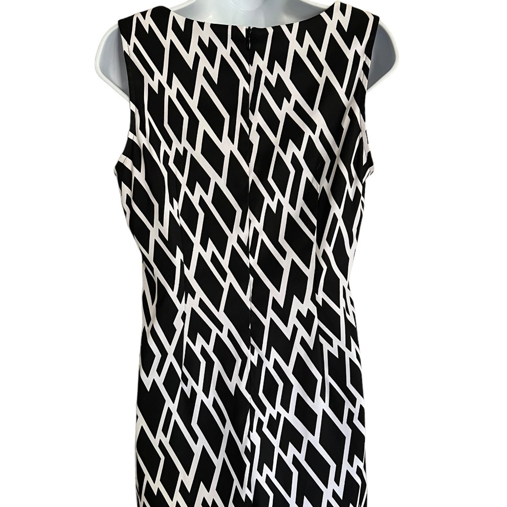 Connected Apparel | Petite | Boat Neck Print Dress - Picture 4 of 5